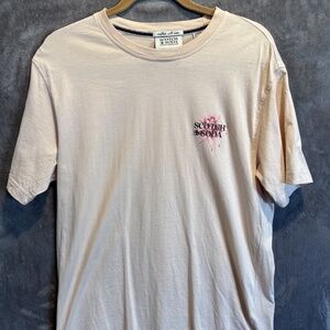 Scotch & Soda Graphic Tee T-Shirt Pink Size Medium Unisex